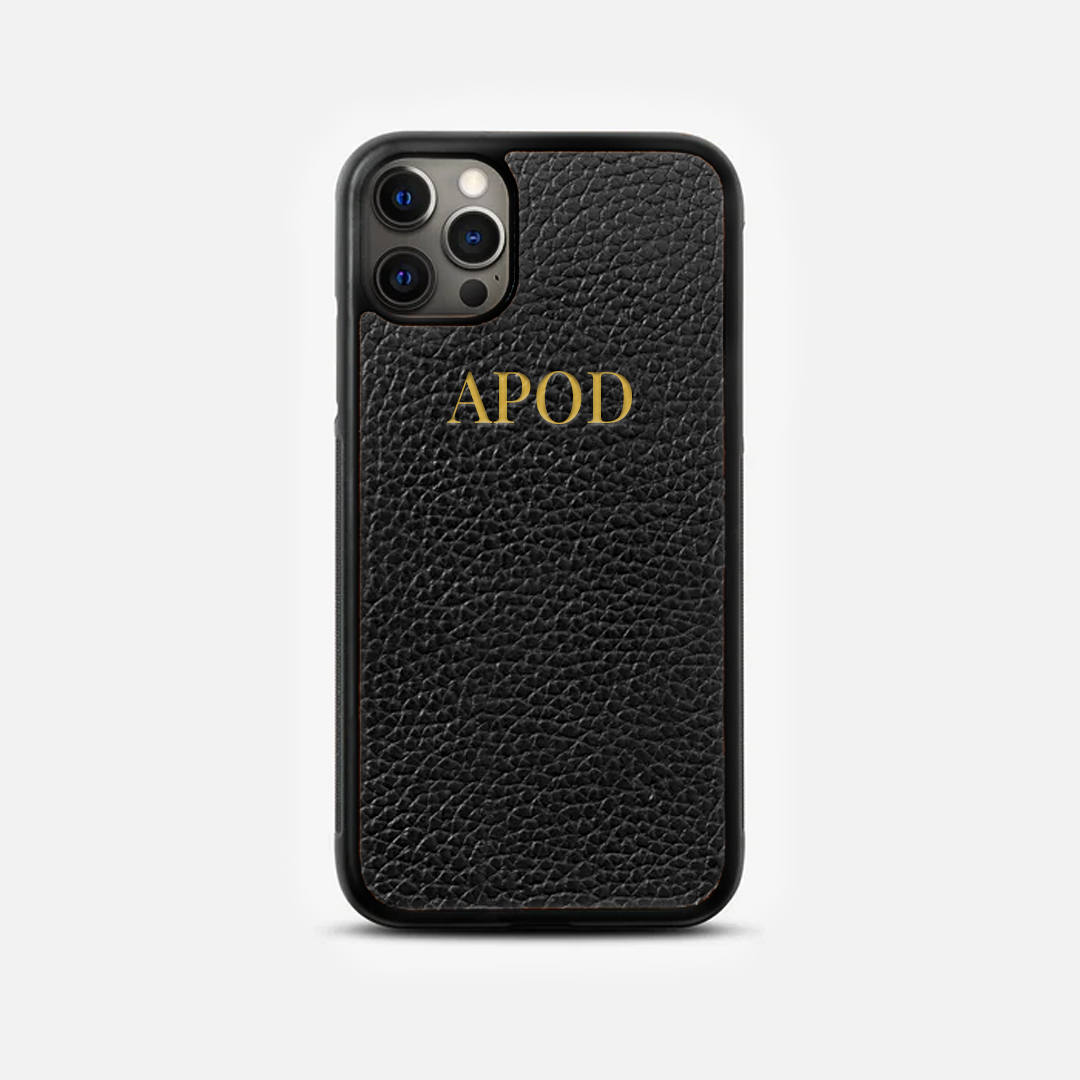 Personalised Leather Phone Case Black Croc Case for iPhone -  Sweden