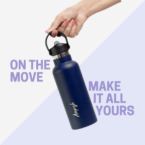 Quench Plus- Personalised Sipper Water Bottle - Blue