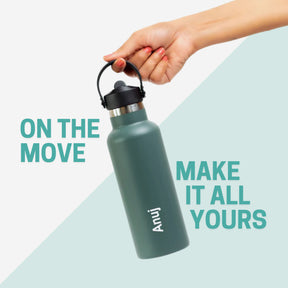 Quench Plus- Personalised Sipper Water Bottle - Military Green