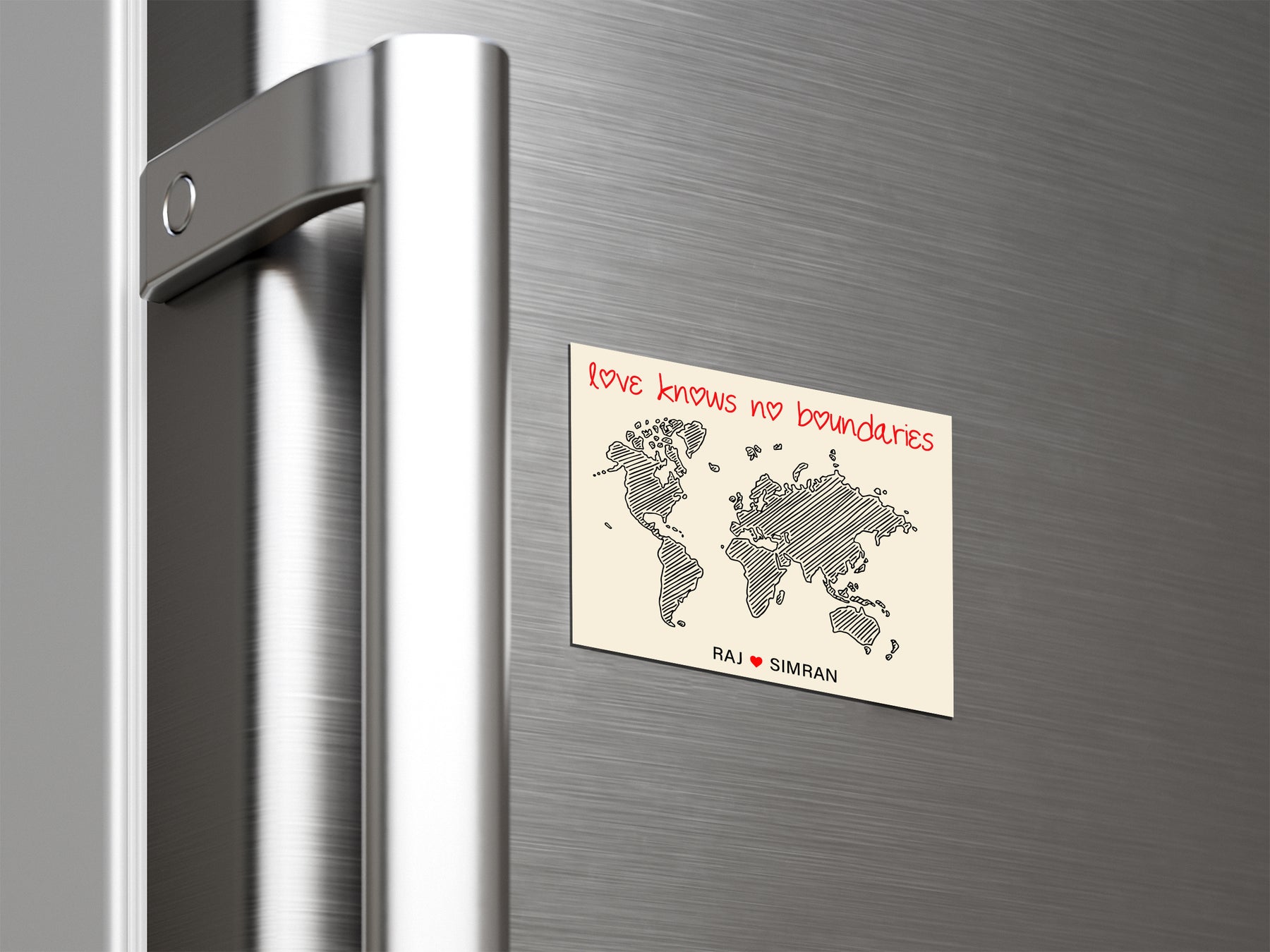 Personalised Fridge Magnet - No Boundaries