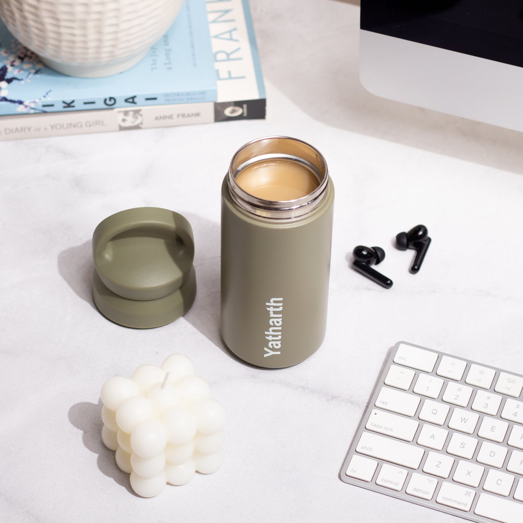 Personalised Insulated Travel Tumbler- Olive