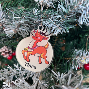 Personalised Christmas Ornament - Reindeer