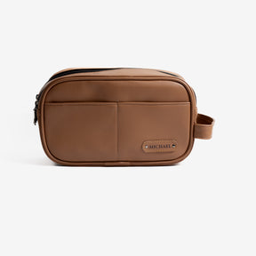 Double Zipper- Utility Pouch - Camel