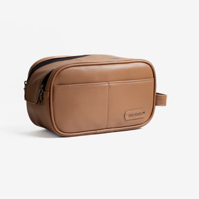 Double Zipper- Utility Pouch - Camel