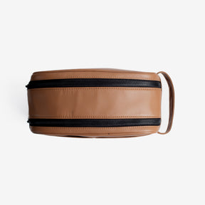 Double Zipper- Utility Pouch - Camel