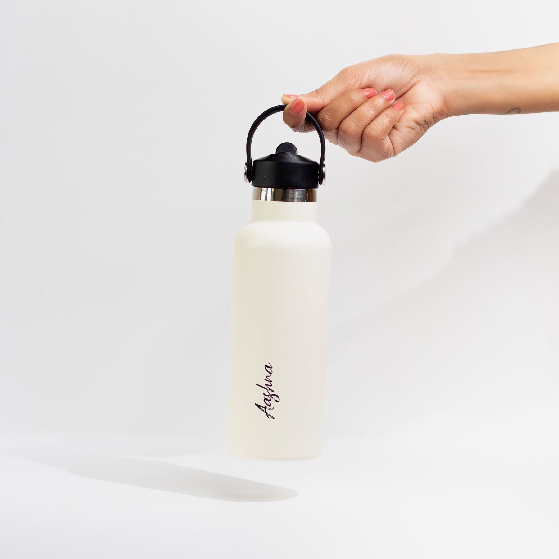 Quench Plus- Personalised Water Bottle - Off White