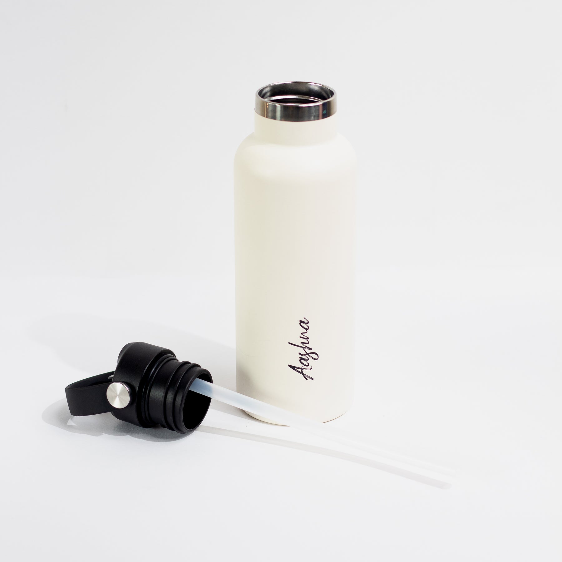 Quench Plus- Personalised Water Bottle - Off White