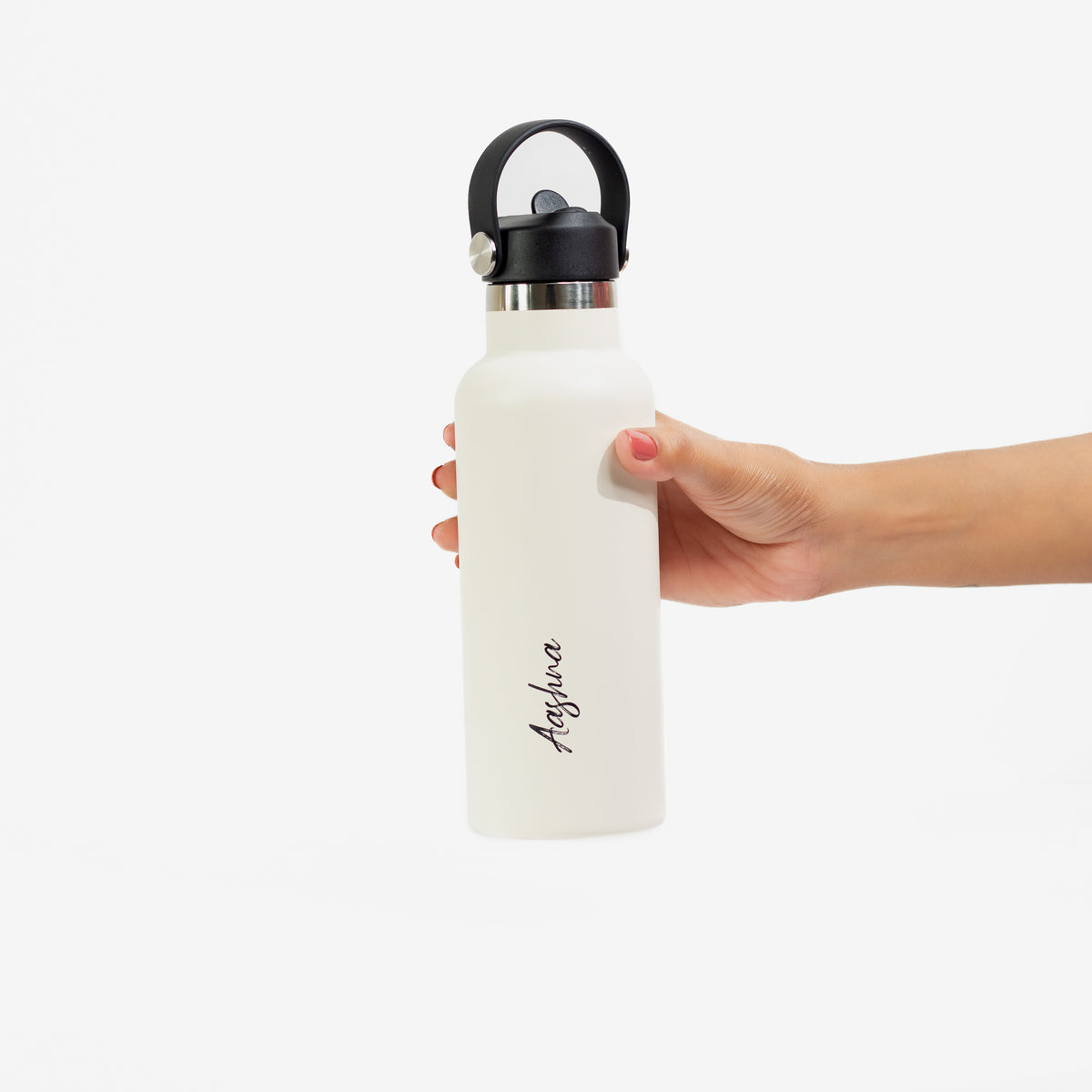 Quench Plus- Personalised Sipper Water Bottle - Off White