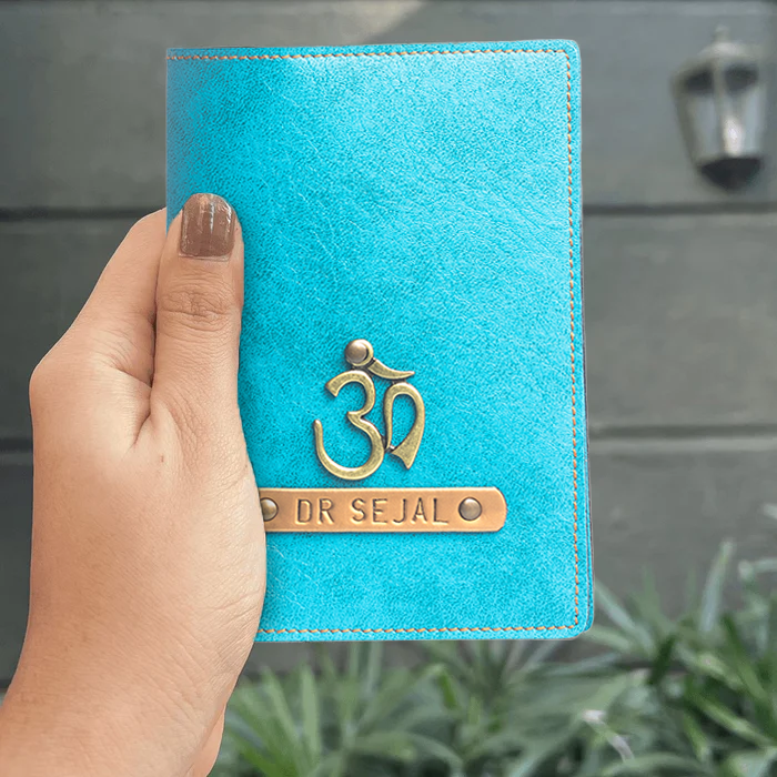 Personalized Passport Cover - Light Blue