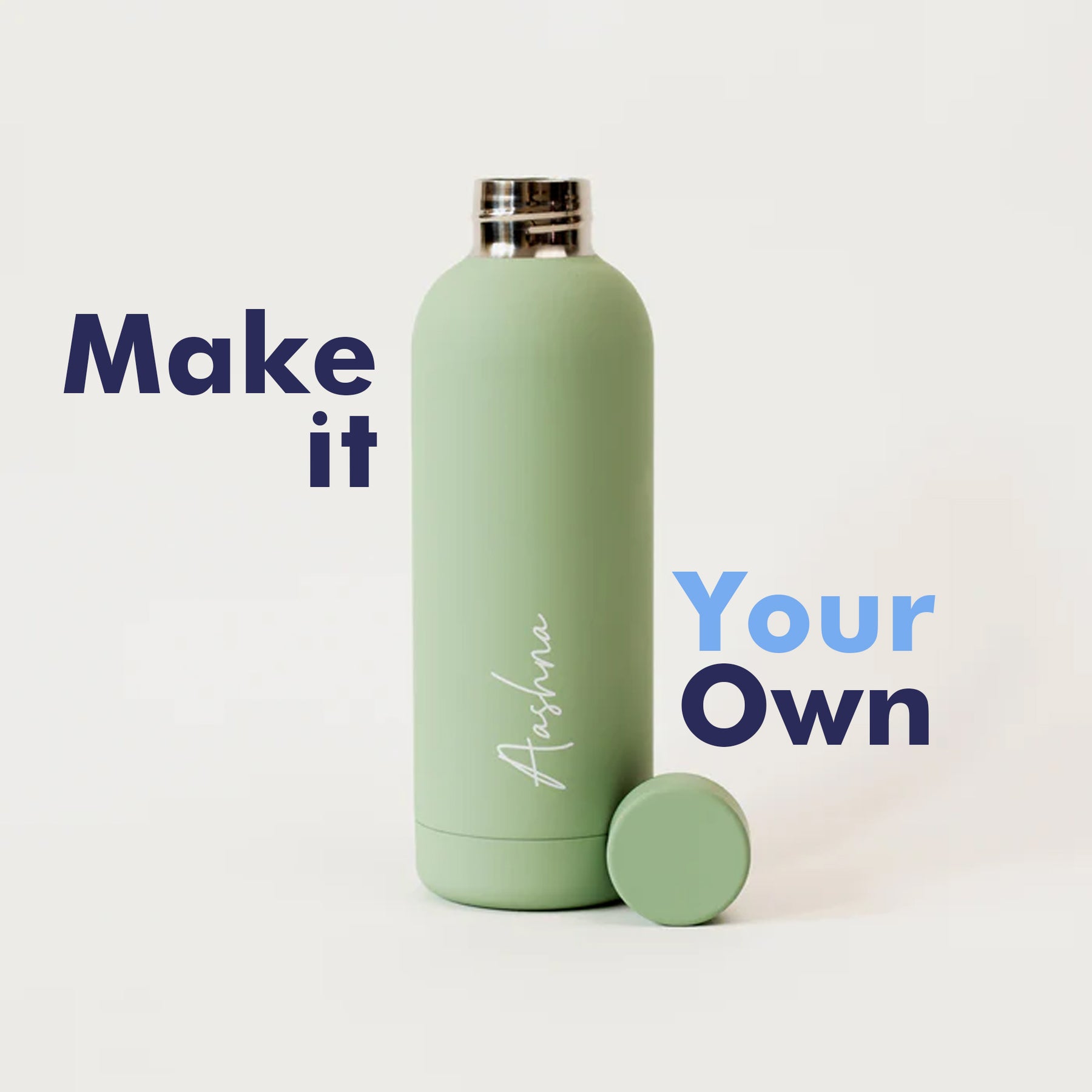 Quench - Personalised Water Bottle - Sage Green