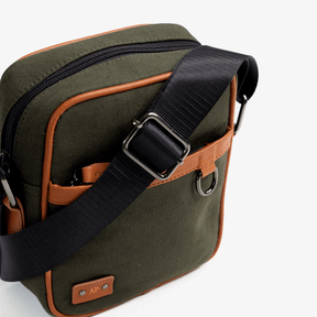 Personalized City Sling Bag for Him - Olive