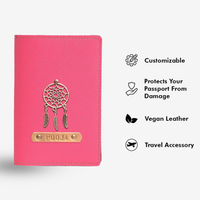 Personalized Passport Cover - Dark Pink