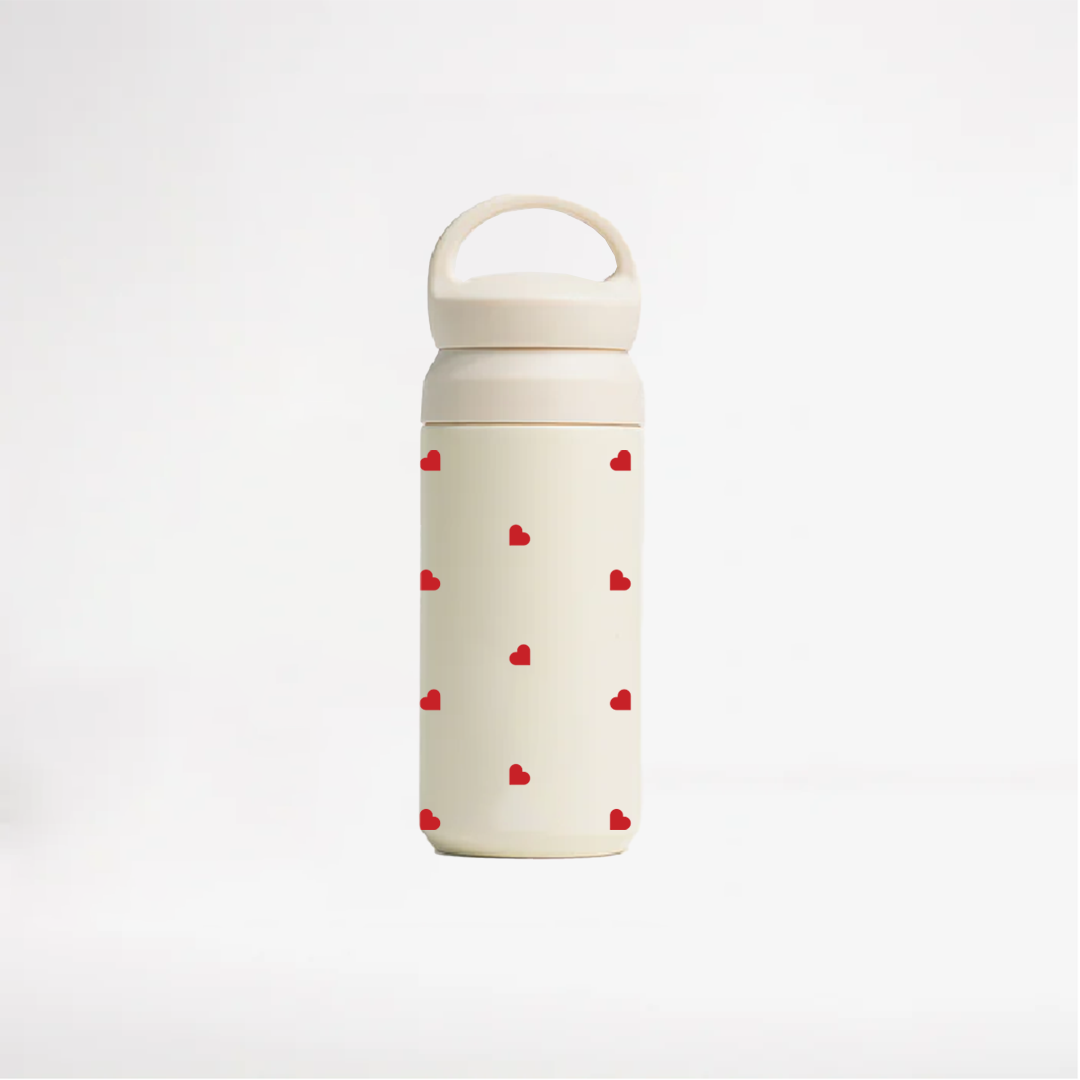 Insulated Travel Tumbler- All Hearts (Ivory)