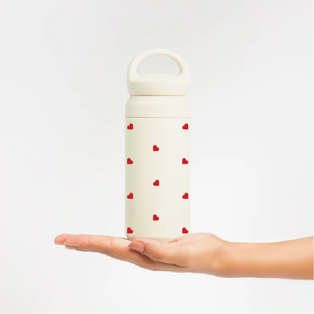 Insulated Travel Tumbler- All Hearts (Ivory)