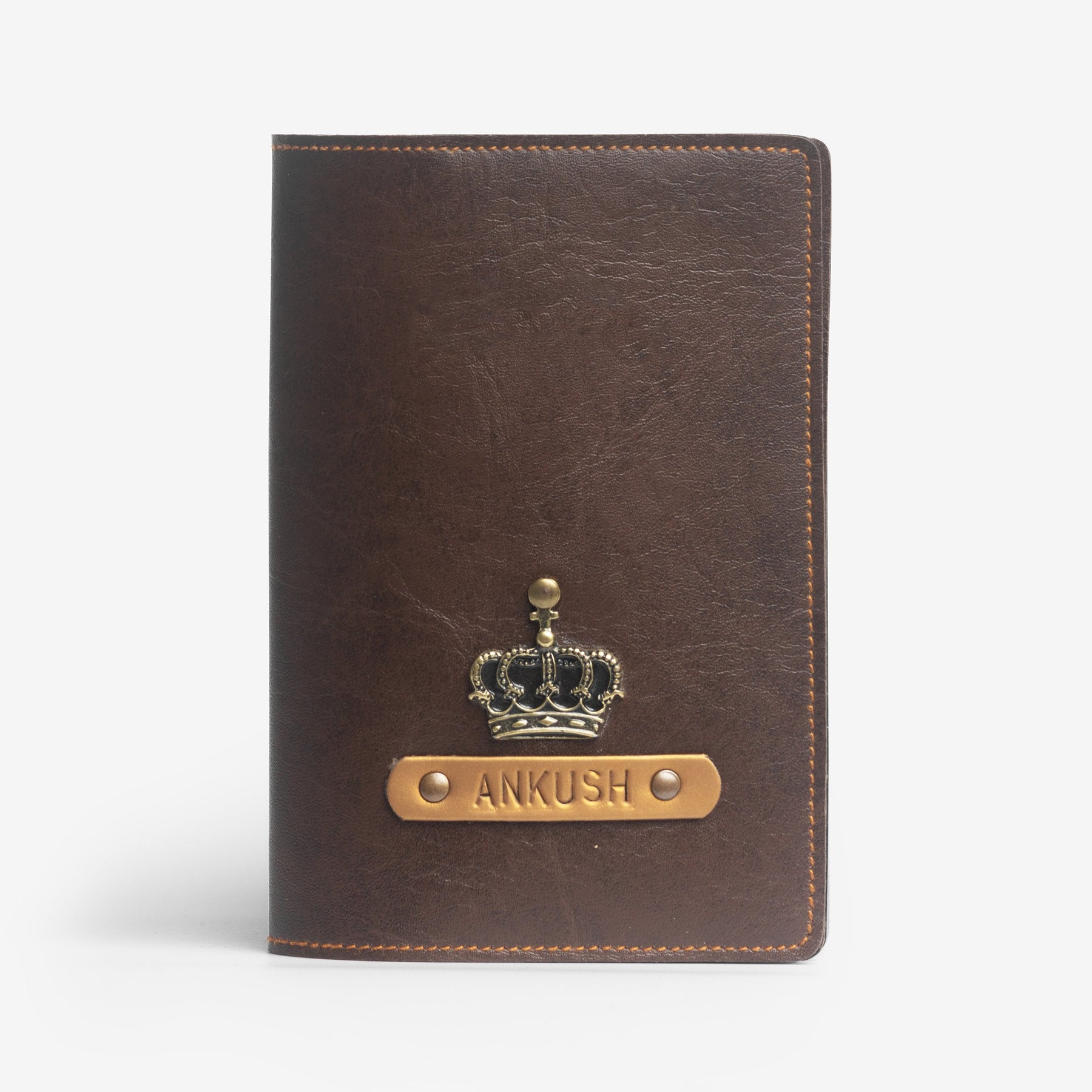 Personalised Dark Brown Passport Cover for Brother