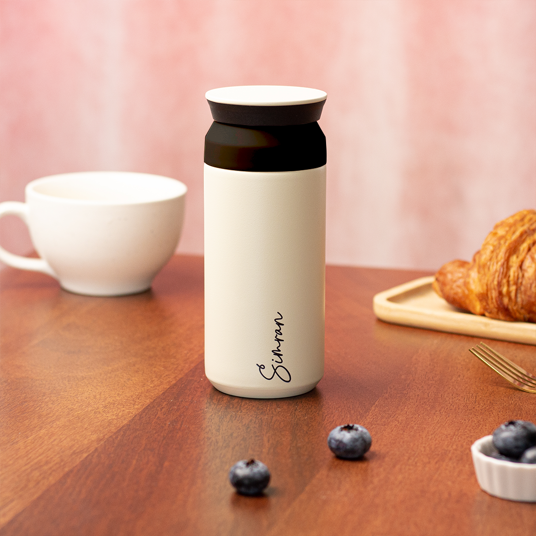 Personalised Insulated Coffee Tumbler- Ivory