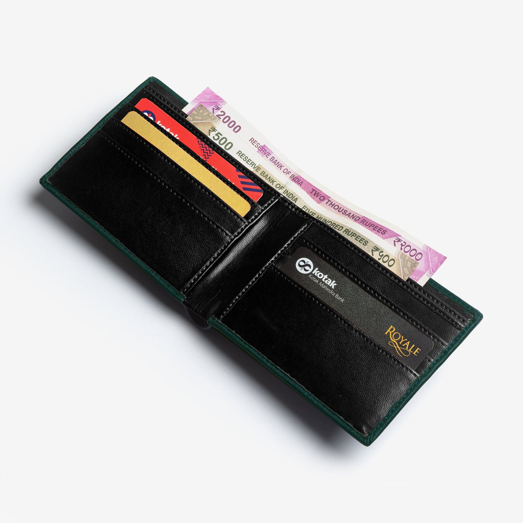 Personalised Card Holder Wallet - Black with charm by The Messy Corner